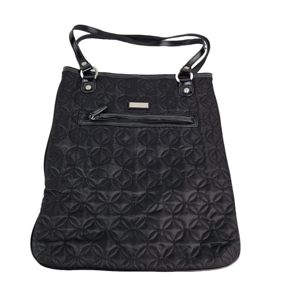 Vera Bradley Bags Vera Bradley Solid Black Quilted Shoulder Tote
